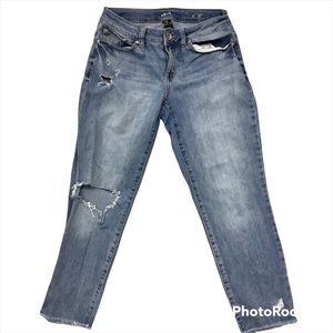 Rewash Womens Size 7 Distressed Raw Hem Stretch Mid Rise Jeans 28”x25”